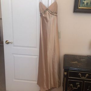 Prom dress gold satin size 4